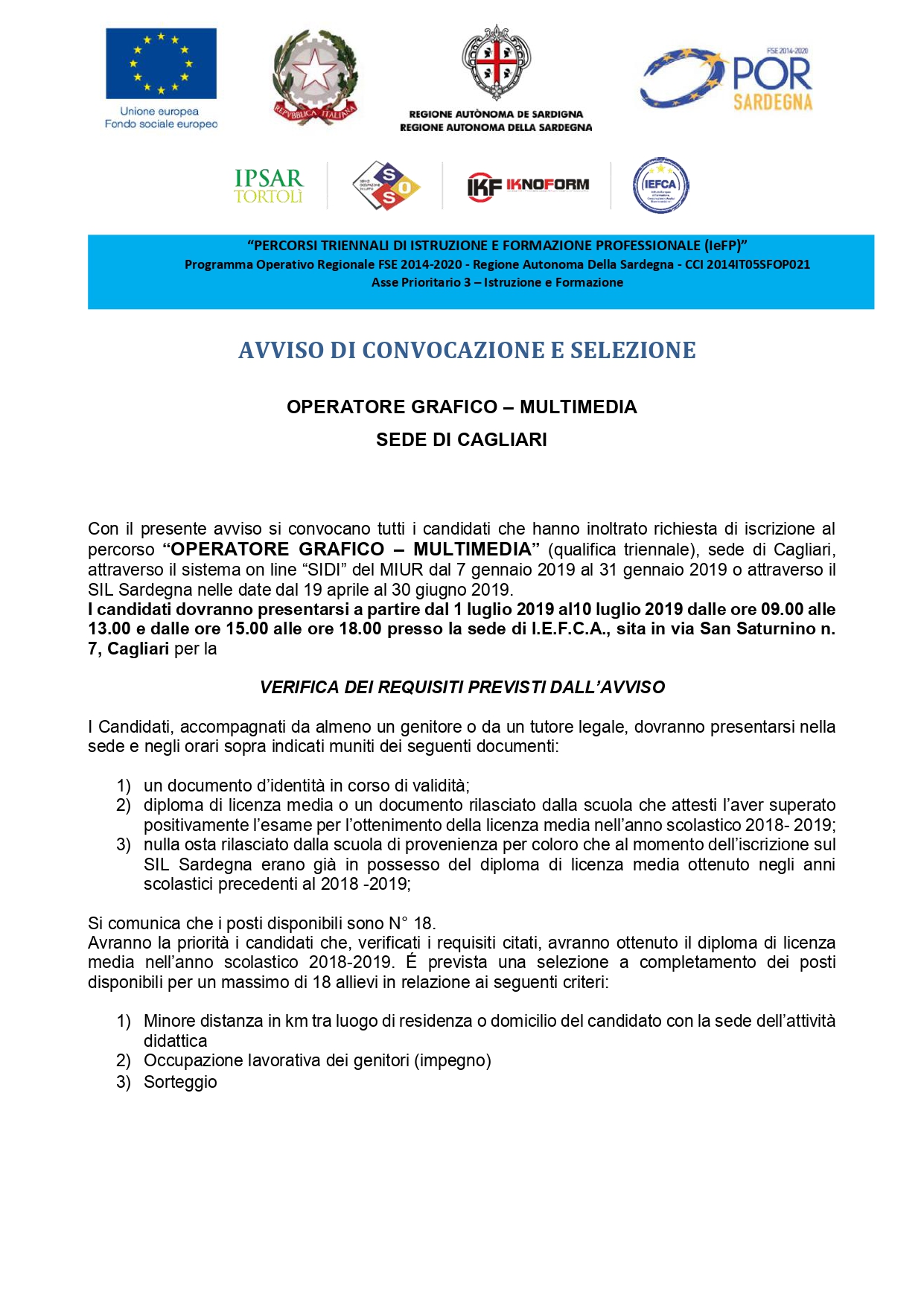 Iknoform per la Formazione e il Lavoro Agenzia Formativa Autorizzata